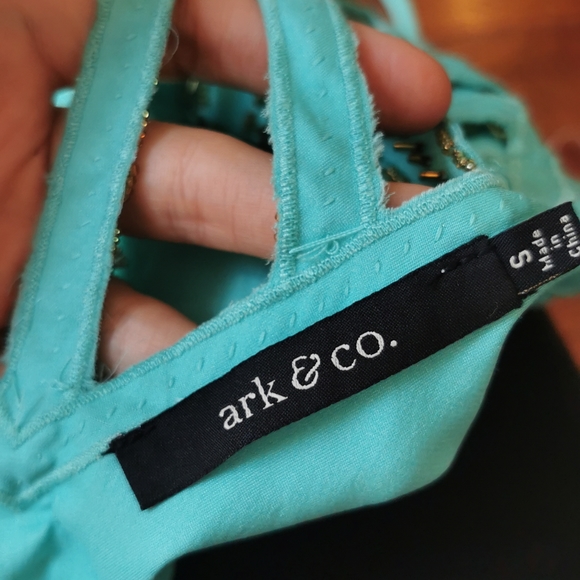 Ark & Co. aqua blue green beaded flapper dress - Picture 8 of 8